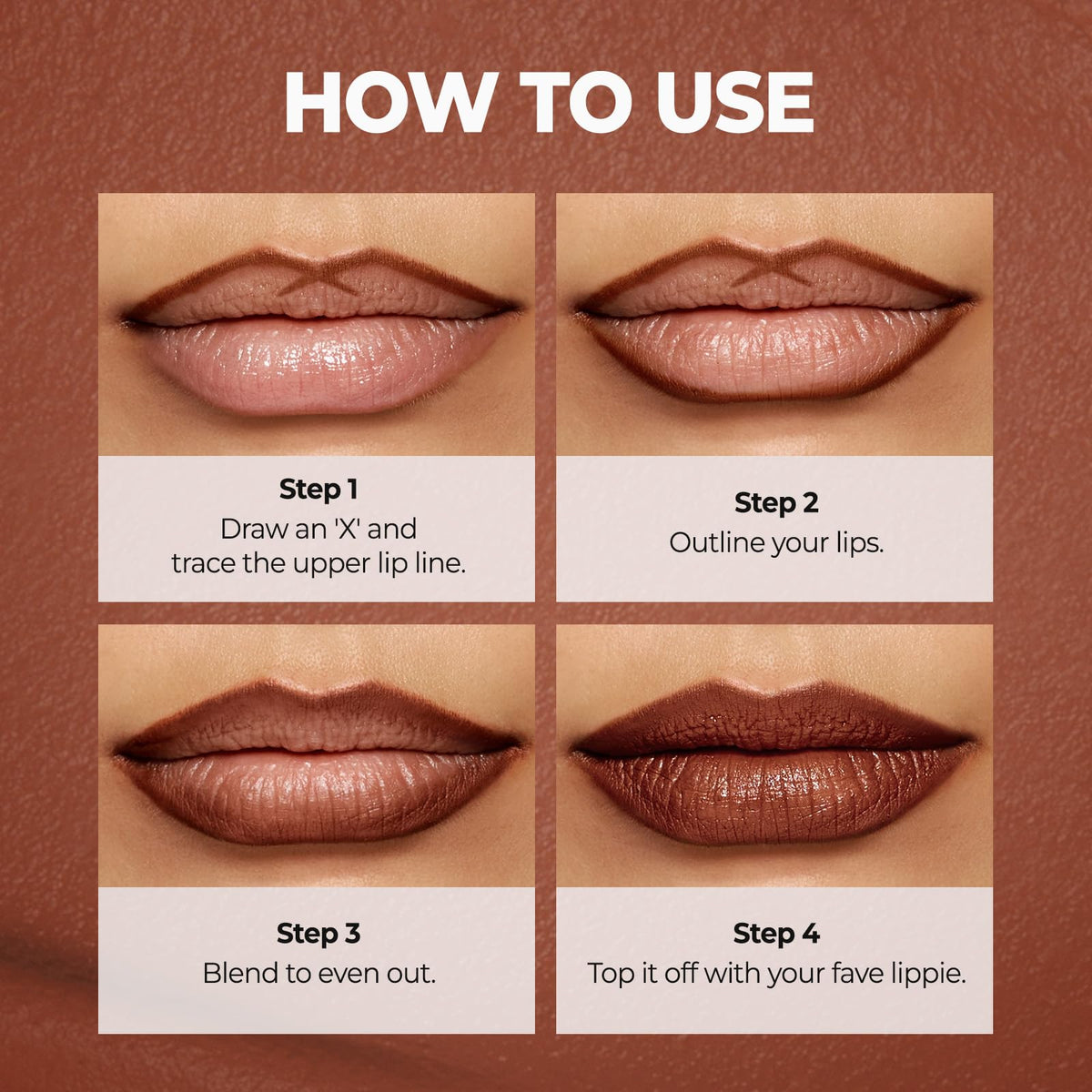 Laka Lip Liner #07 Espresso Temper in makeup bag