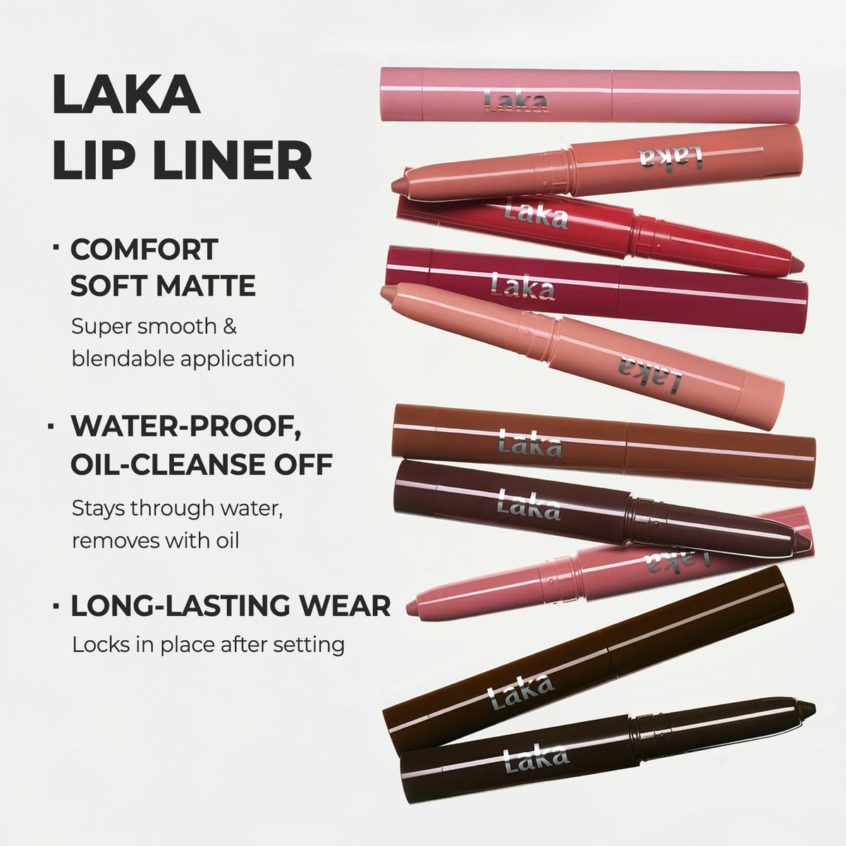 Laka Lip Liner #07 Espresso Temper swatch on skin