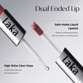 Laka Perfect Twin Lip clear gloss applicator close-up