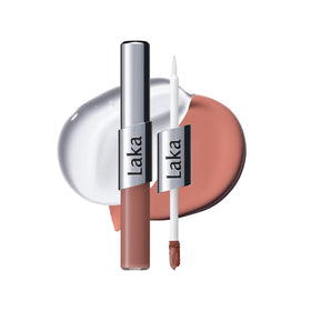 Laka Perfect Twin Lip dual-ended lipstick and gloss front view