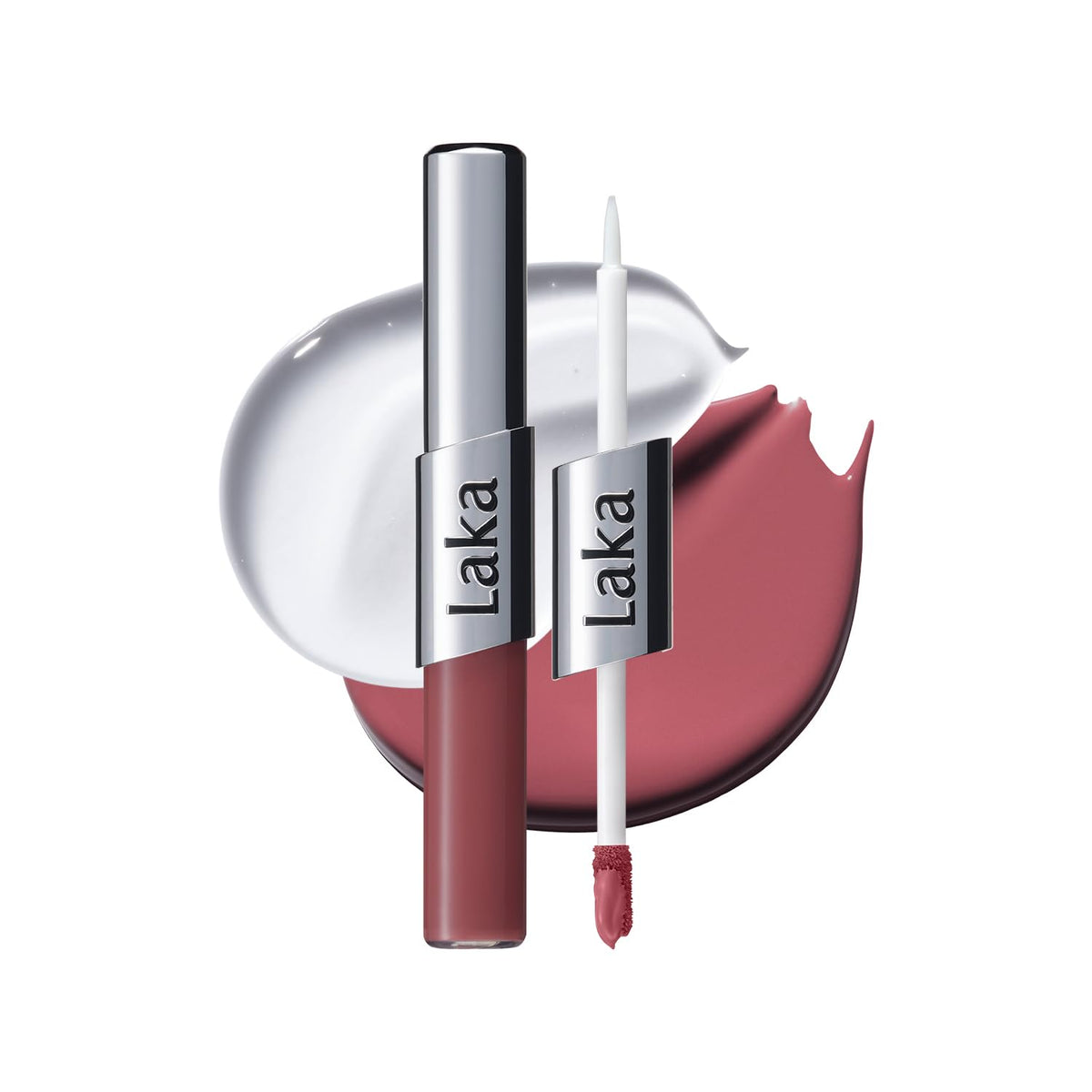 Laka Perfect Twin Lip dual-ended lipstick and gloss in packaging
