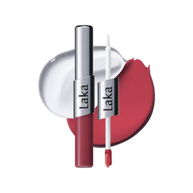 Laka Perfect Twin Lip dual-ended liquid lipstick and gloss front view