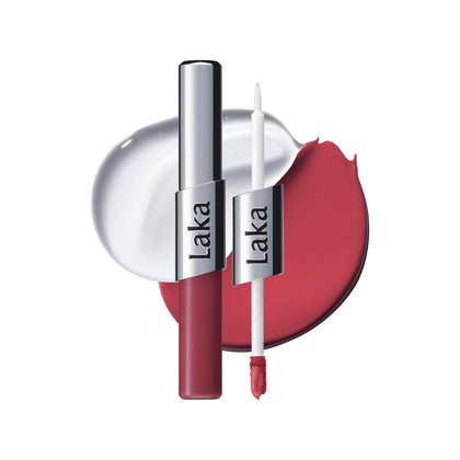 Laka Perfect Twin Lip dual-ended liquid lipstick and gloss front view