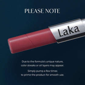 Laka Perfect Twin Lip on a vanity with makeup accessories