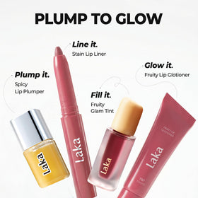 Laka Spicy Lip Plumper product details on display