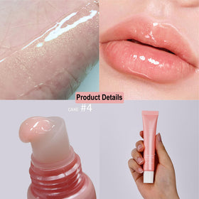 Lakerain Lip Glossy Butter Balm displayed with natural elements