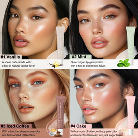 Lakerain Lip Glossy Butter Balm in hand for application