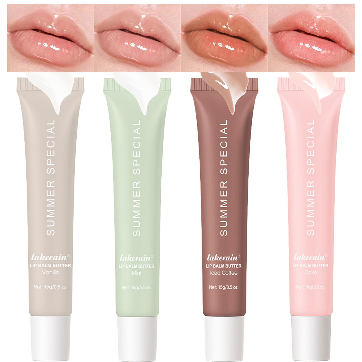 Lakerain Lip Glossy Butter Balm Set packaging front view