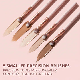 Lamora Kabuki brushes in a stylish storage holder
