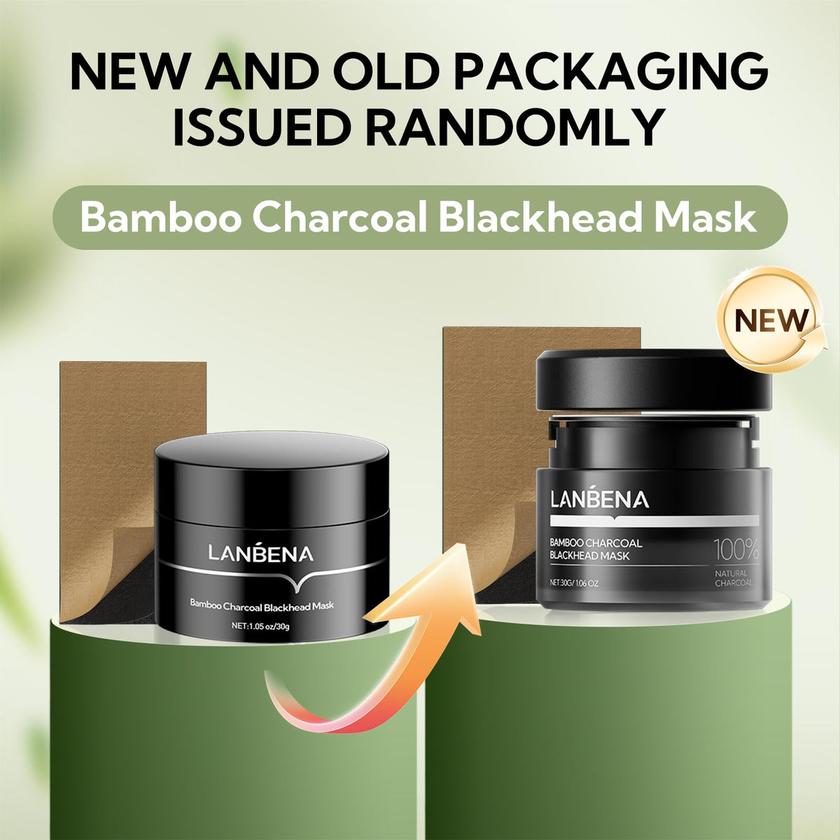 LANBENA Bamboo Charcoal Blackhead Remover Mask application on skin