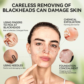 LANBENA Bamboo Charcoal Blackhead Remover Mask application on skin