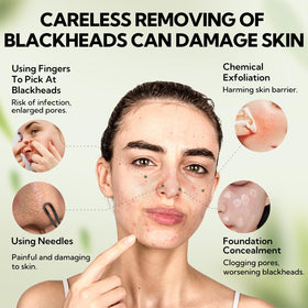 LANBENA Bamboo Charcoal Blackhead Remover Mask showing results after use
