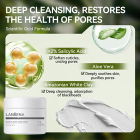 LANBENA Blackhead Remover Nose Pore Strips in use on skin