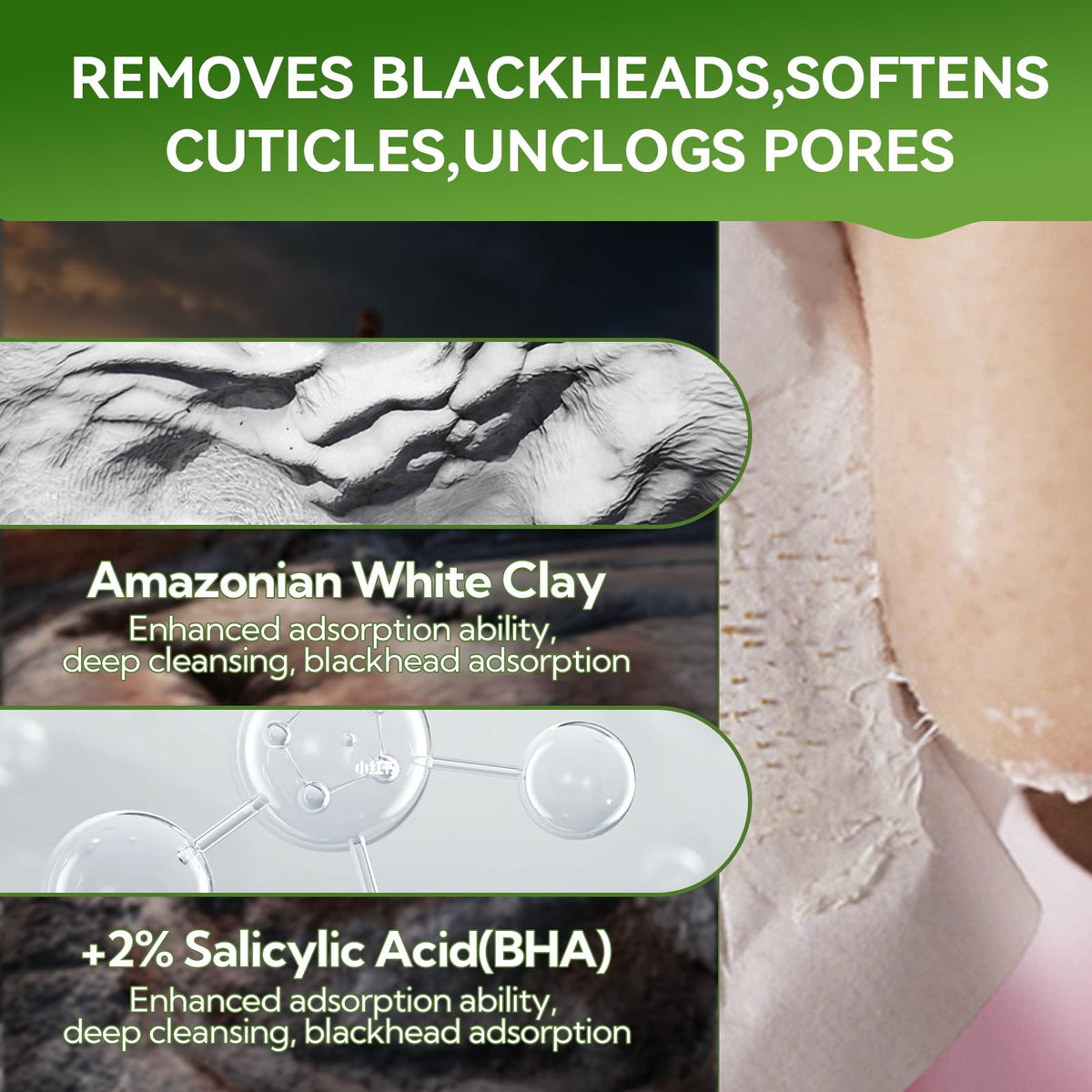 LANBENA Blackhead Remover Nose Pore Strips ingredients list