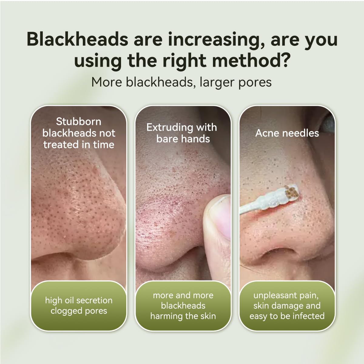 LANBENA Blackhead Remover Nose Strips in use on a model