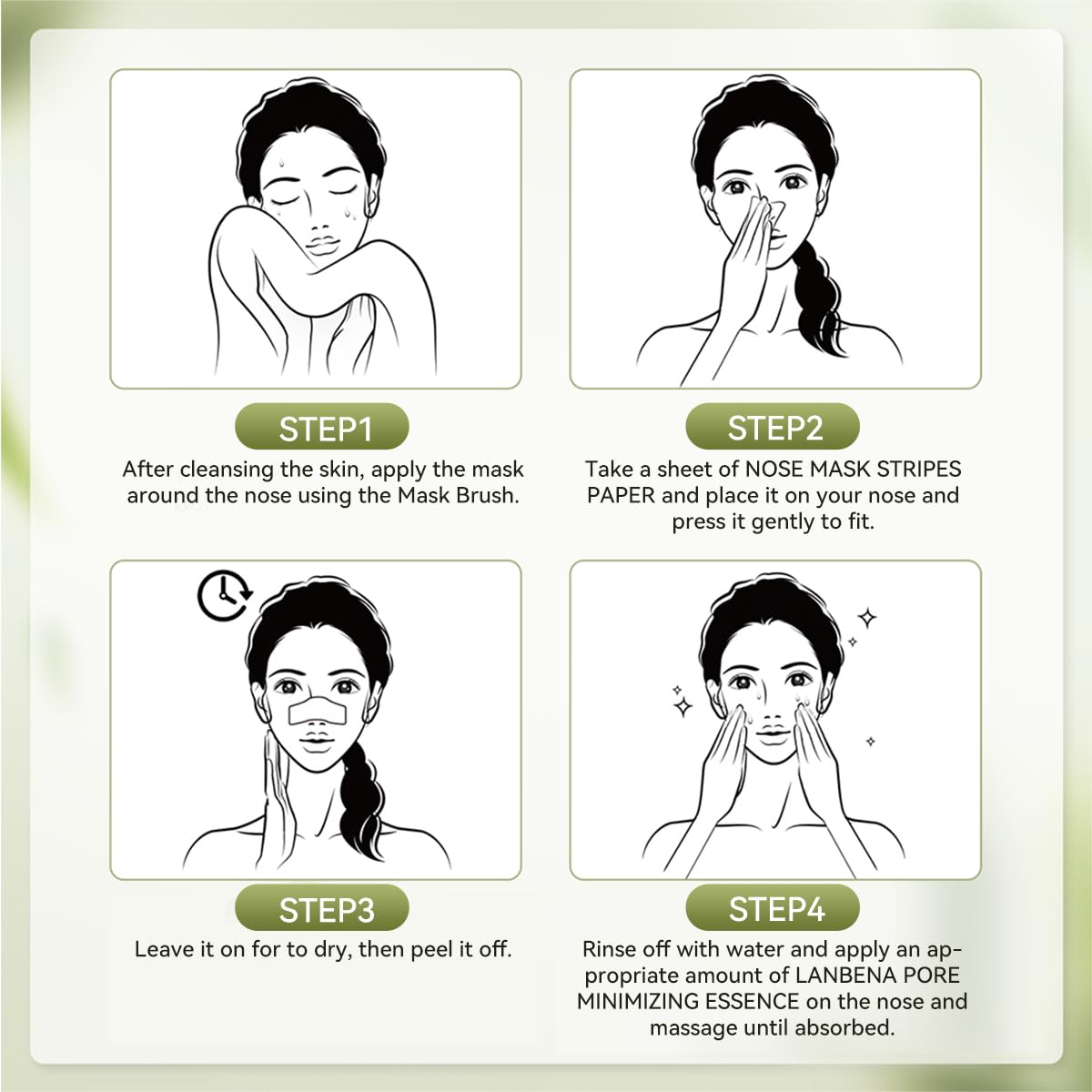 LANBENA Blackhead Remover Nose Strips on a bathroom counter