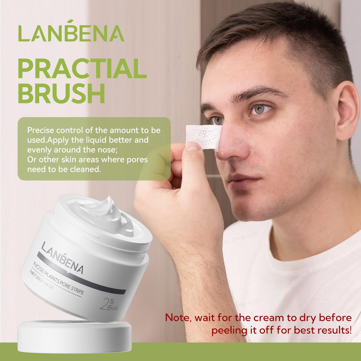 LANBENA Blackhead Remover Peel Off Mask on a bathroom counter