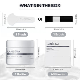 LANBENA Blackhead Remover Peel Off Mask with ingredients list
