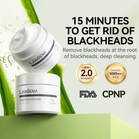 LANBENA Nose Pore Strips blackhead remover mask application on skin