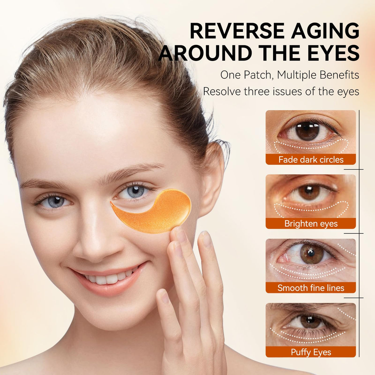 LANBENA Vitamin C Under Eye Patches in a hand