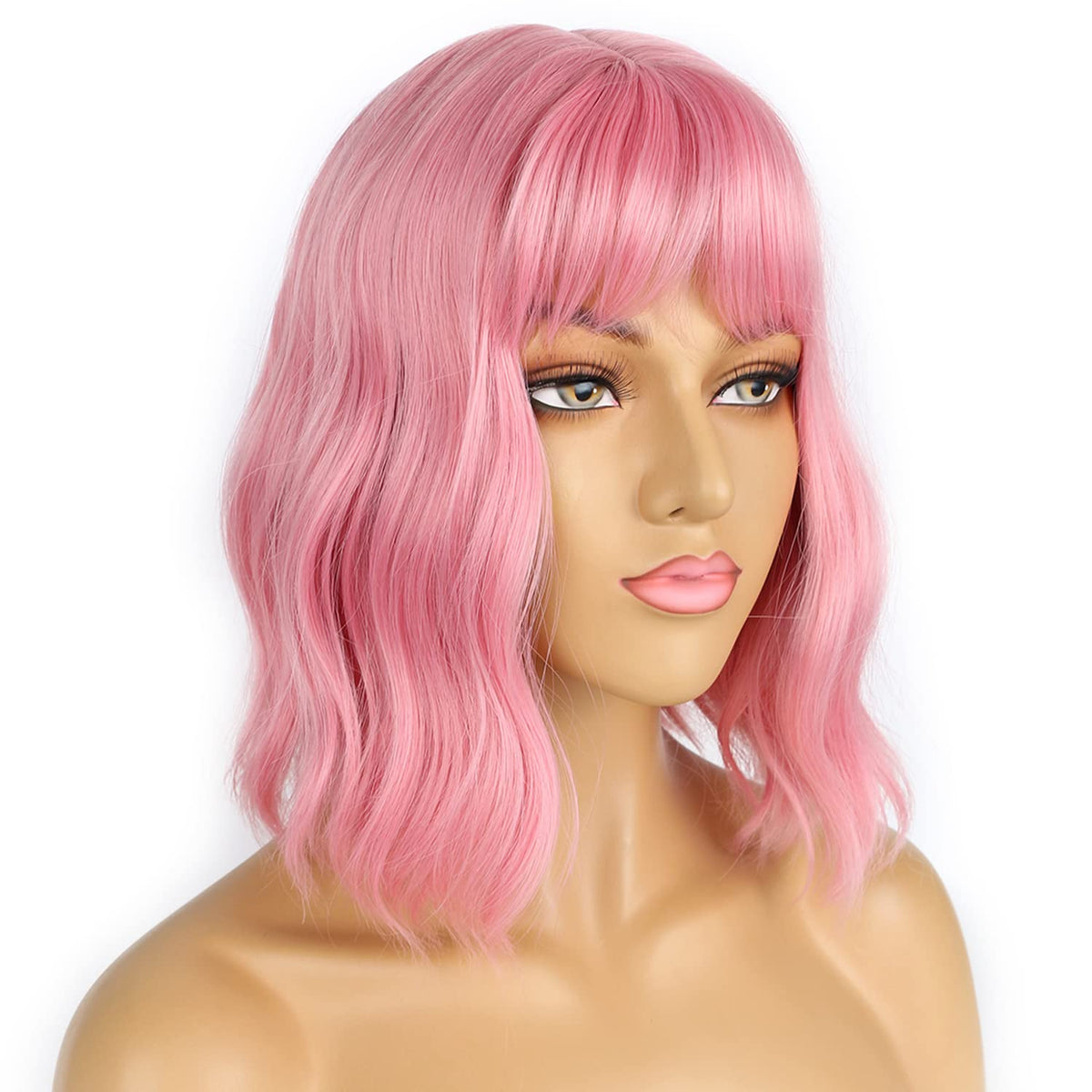 LANCAINI Pastel Bob Wig close-up of bangs and texture