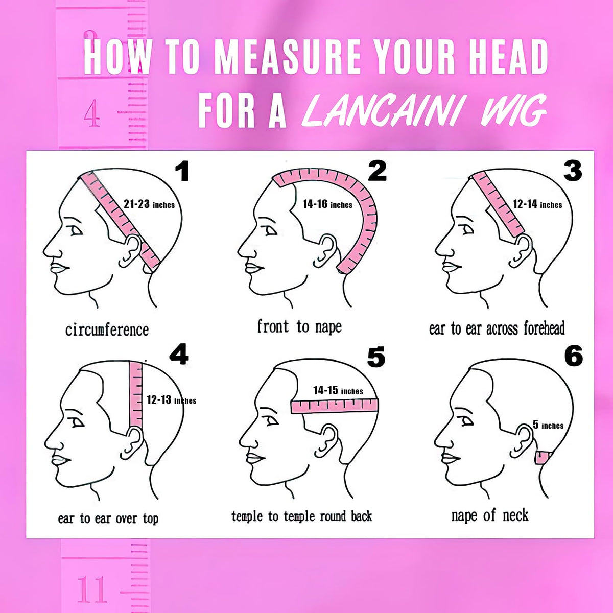 LANCAINI Pastel Bob Wig displayed with adjustable cap details