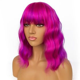 LANCAINI Short Bob Wig in packaging with care instructions