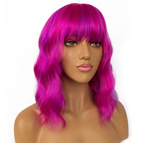 LANCAINI Short Bob Wig styled for a cosplay look