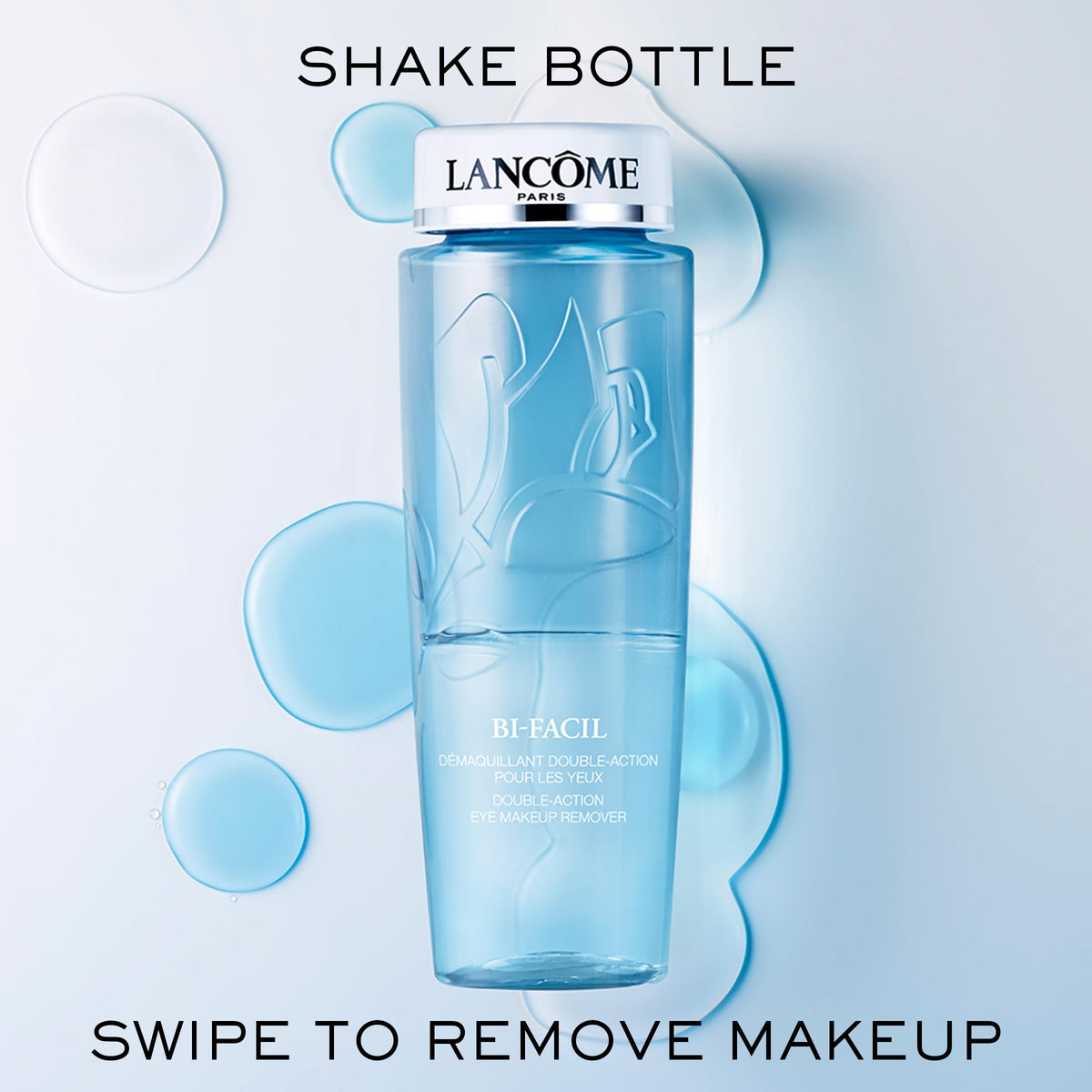 Lancôme Bi-Facil Eye Makeup Remover usage demonstration