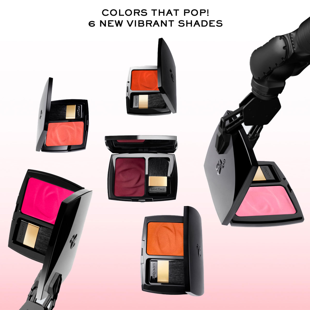 Lancôme Blush Subtil Powder Blush 800 Orange Phoria in makeup setup