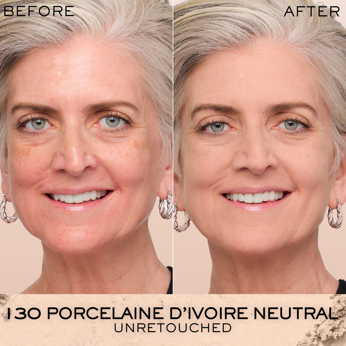Lancôme Dual Finish Powder Foundation 130 Porcelaine D'Ivoire applicator