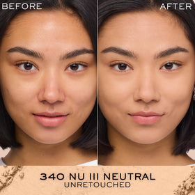 Lancôme Dual Finish Powder Foundation 340 Nu III Neutral swatch on skin