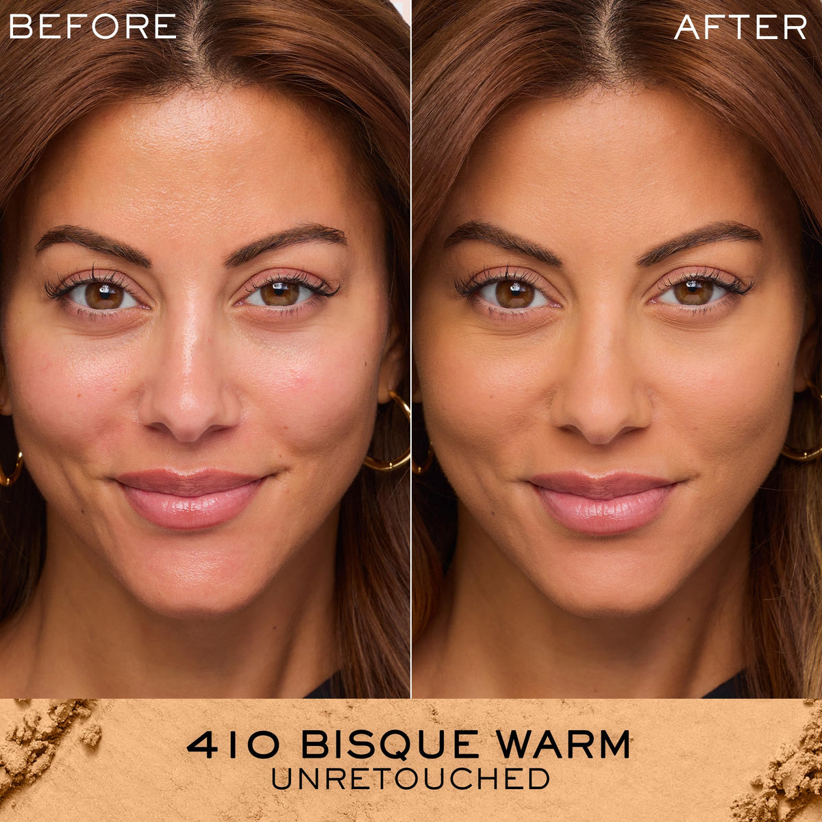 Lancôme Dual Finish Powder Foundation 410 Bisque Warm product texture