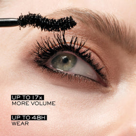 Lancôme Hypnôse Drama Mascara side view showing oversized brush