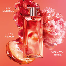 Lancôme Idôle Eau de Parfum 3.2 Fl Oz laid flat on a vanity
