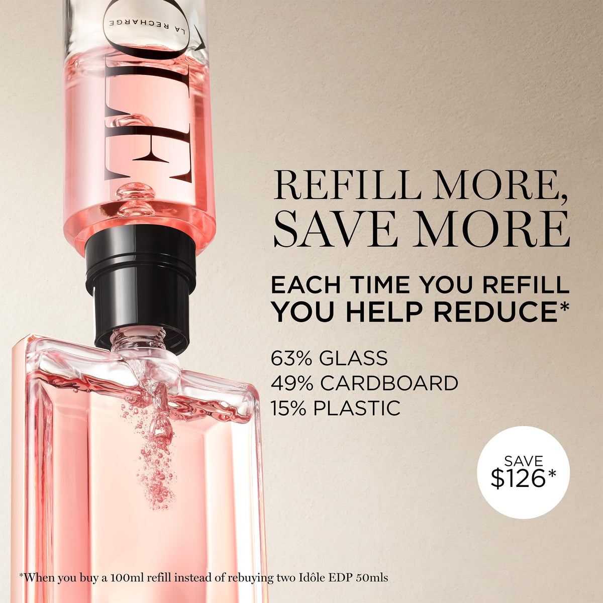 Lancôme Idôle Eau de Parfum 3.4 Fl Oz bottle side view