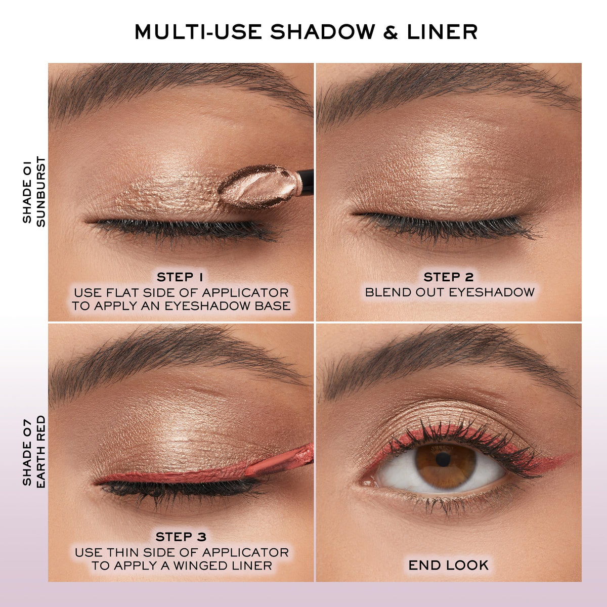 Lancôme Idôle Tint Liquid Eyeshadow & Eyeliner 02 Desert Sand applied as eyeshadow