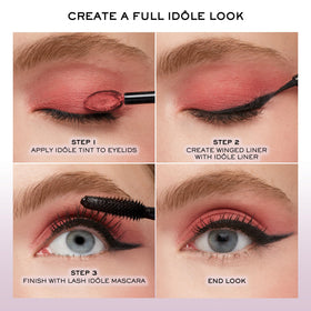 Lancôme Idôle Tint Liquid Eyeshadow & Eyeliner 02 Desert Sand on makeup vanity