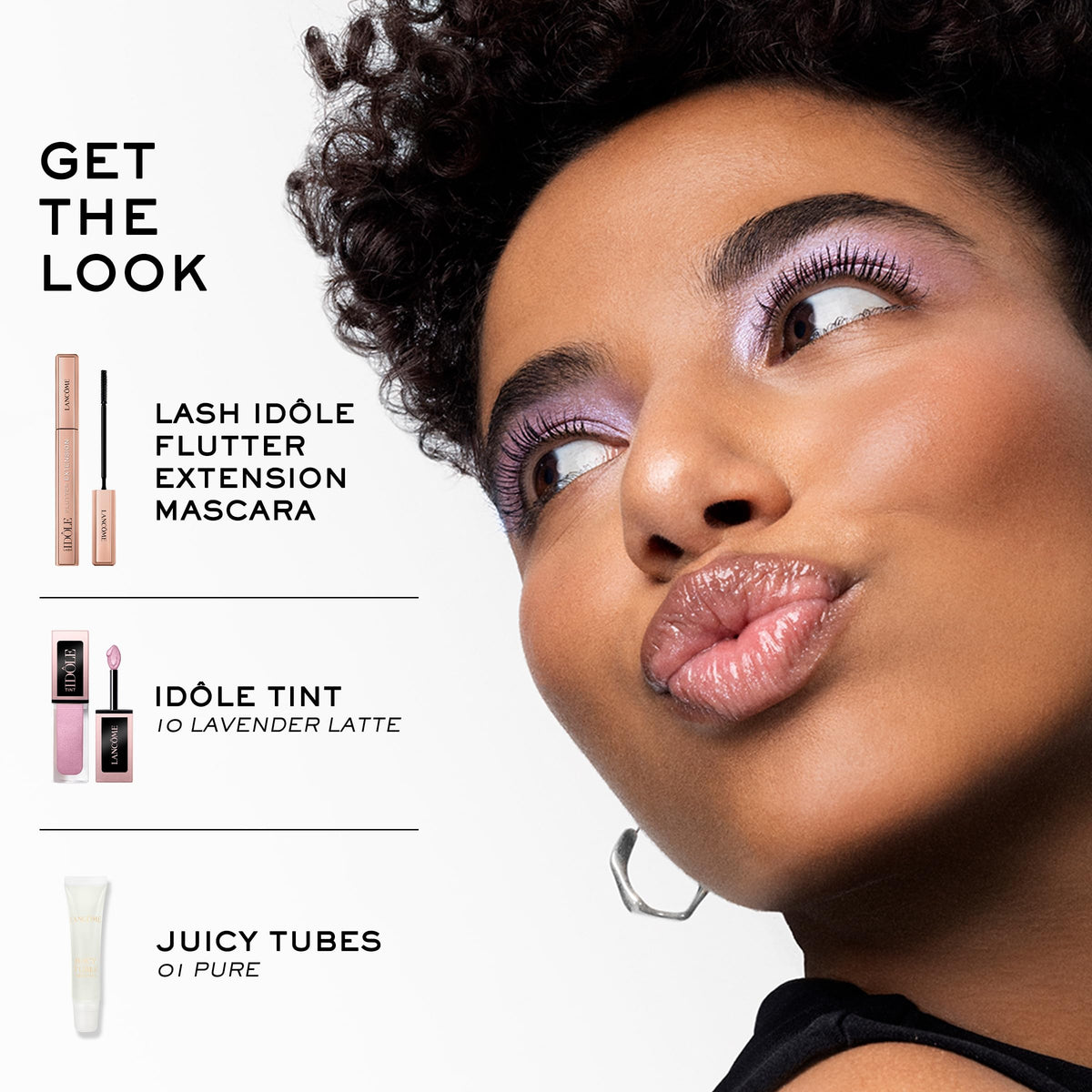 Lancôme Idôle Tint Liquid Eyeshadow & Eyeliner 09 Strawberry Latte applied on eyelids