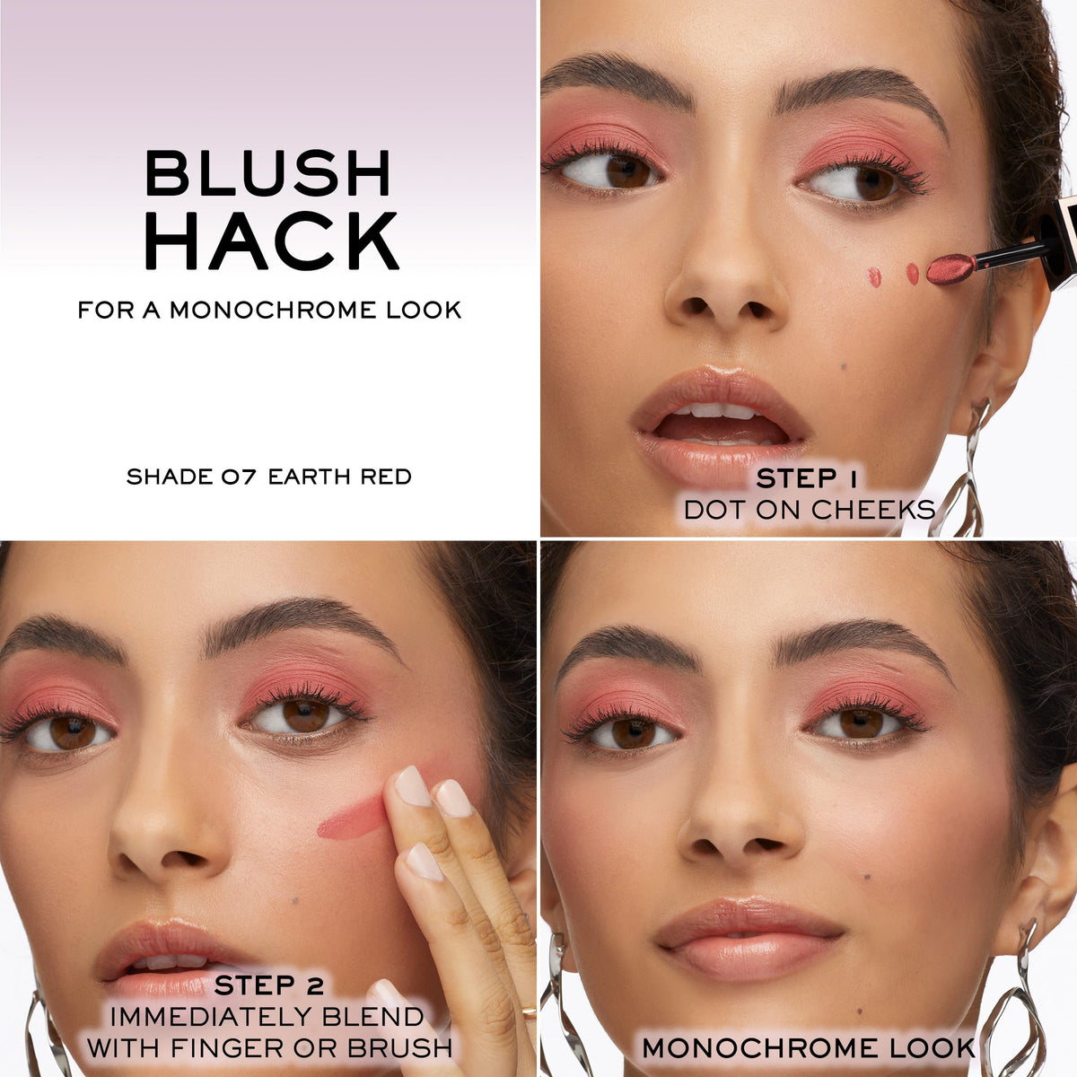 Lancôme Idôle Tint Liquid Eyeshadow with makeup brushes