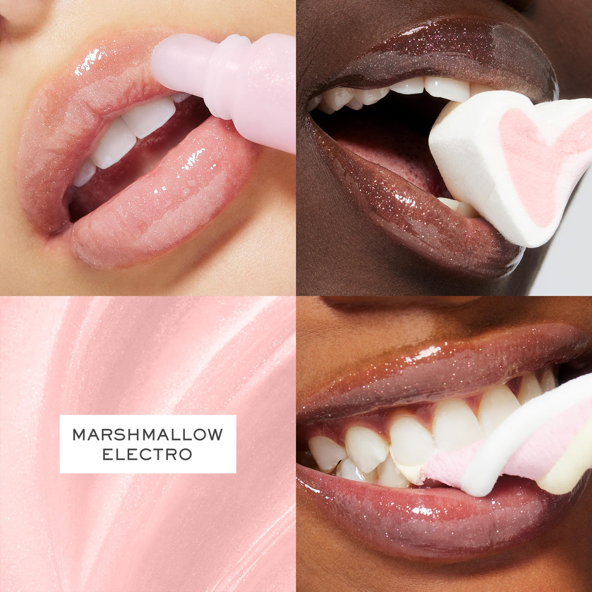 Lancôme Juicy Tubes Hydrating Lip Gloss 05 Marshmallow Ele on lips