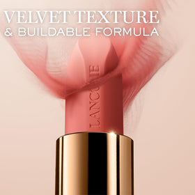 Lancôme L'Absolu Rouge Intimatte Lipstick 210 in makeup setting