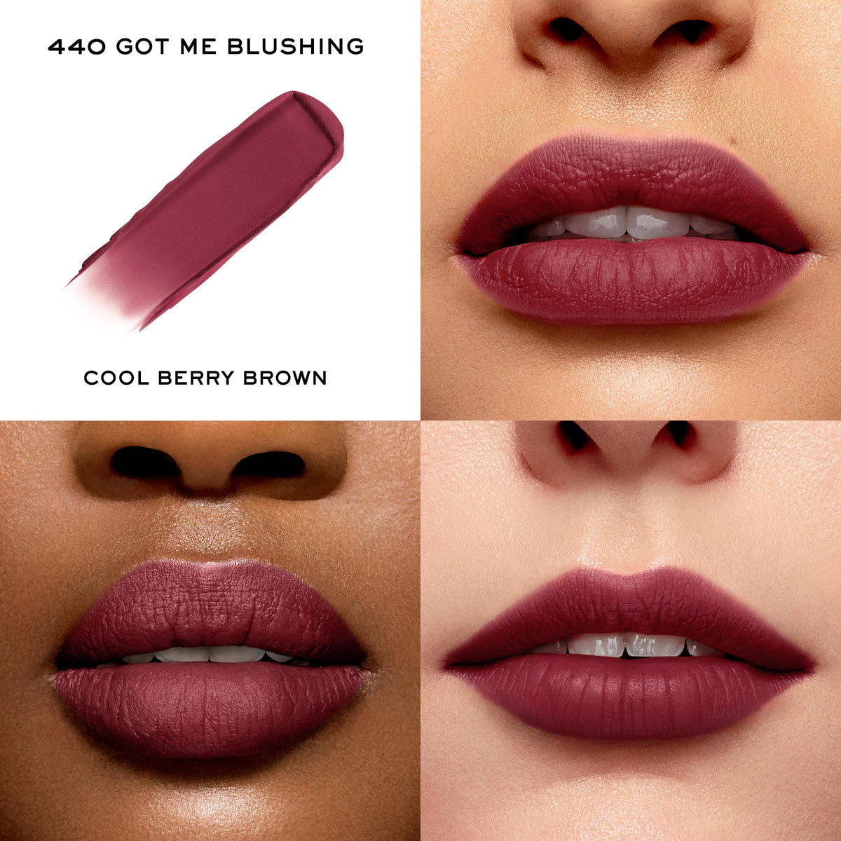 Lancôme L'Absolu Rouge Intimatte Lipstick 440 petal-shaped bullet