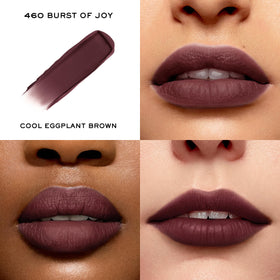 Lancôme L'Absolu Rouge Intimatte lipstick shade 460 on a lip swatch