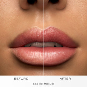 Lancôme L'Absolu Rouge Lipstick Moi Moi Moi on model's lips