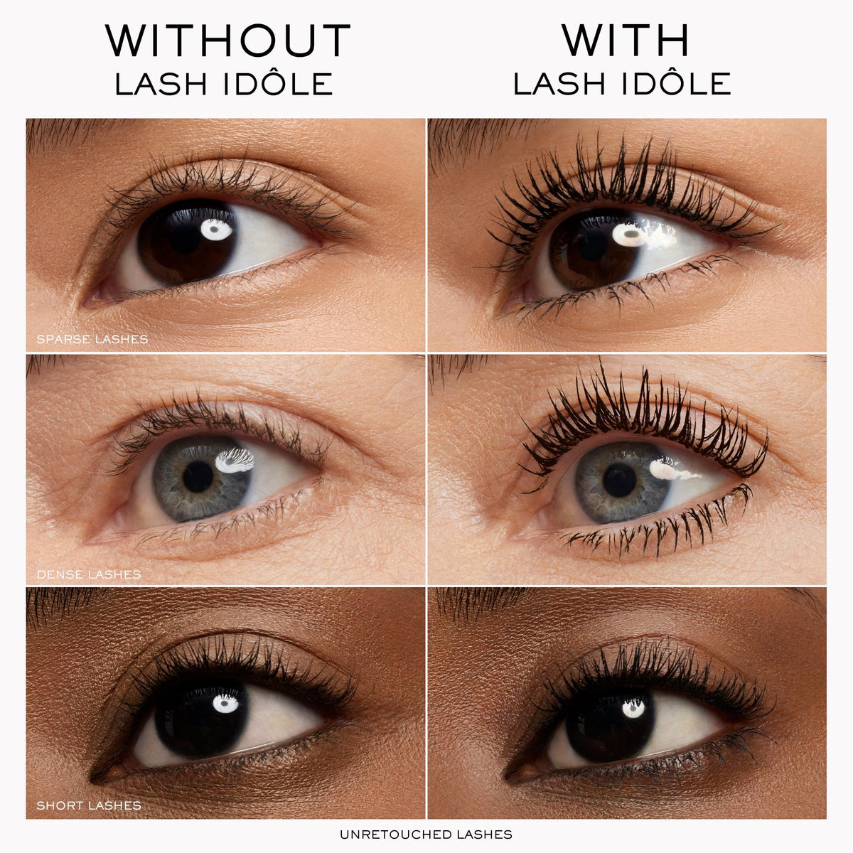 Lancôme Lash Idôle Mascara applied on model's lashes