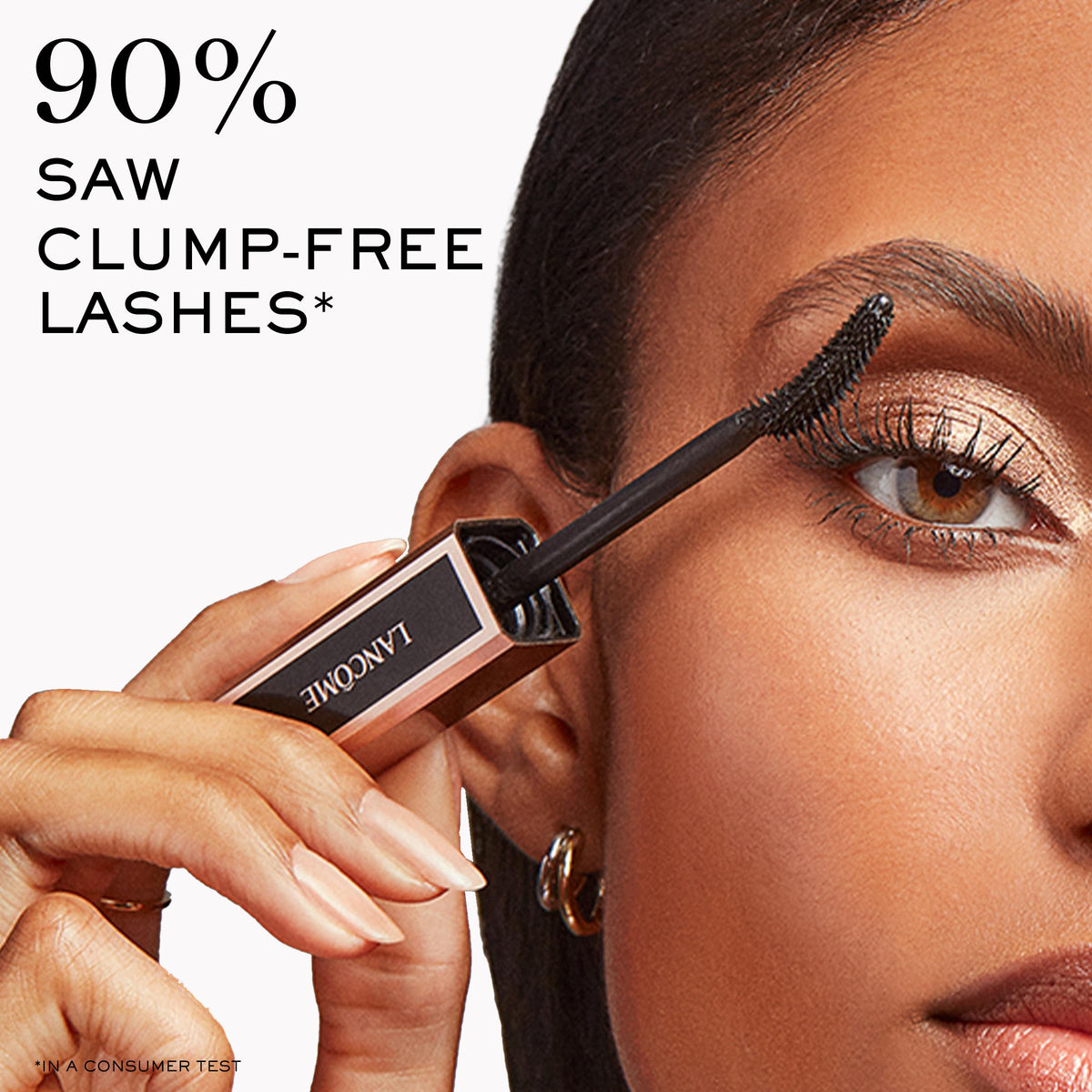 Lancôme Lash Idôle Mascara in hand, showcasing size