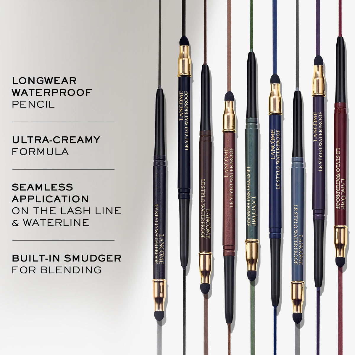 Lancôme Le Stylo Waterproof Eyeliner Pencil 08 Reve Anthracite with smudger