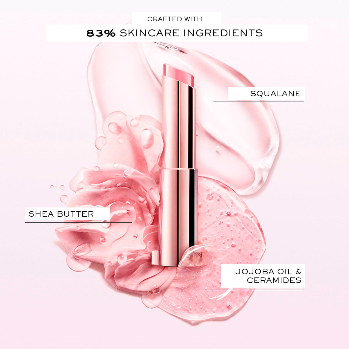 Lancôme Lip Idôle ButterGlow Hydrating Lip Balm applied on lips
