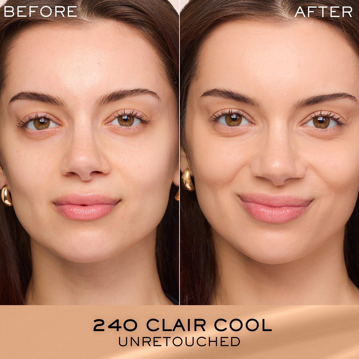 Lancôme Renergie Lift Hydrating Foundation SPF 27 240 application on skin